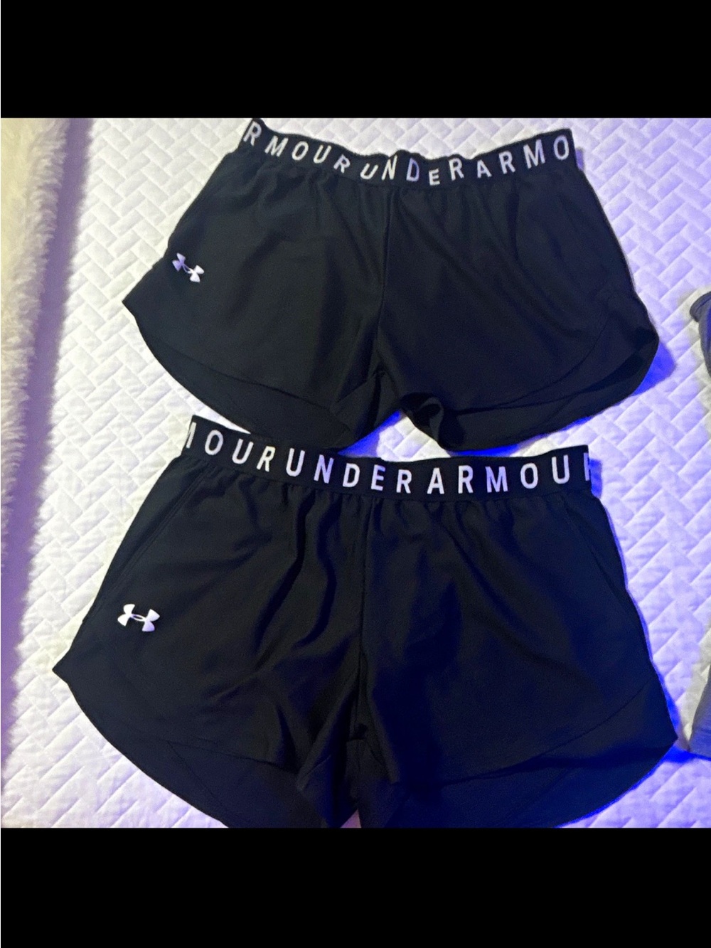 Under Armour Women’s Black Logo Elastic Waist Athletic Shorts